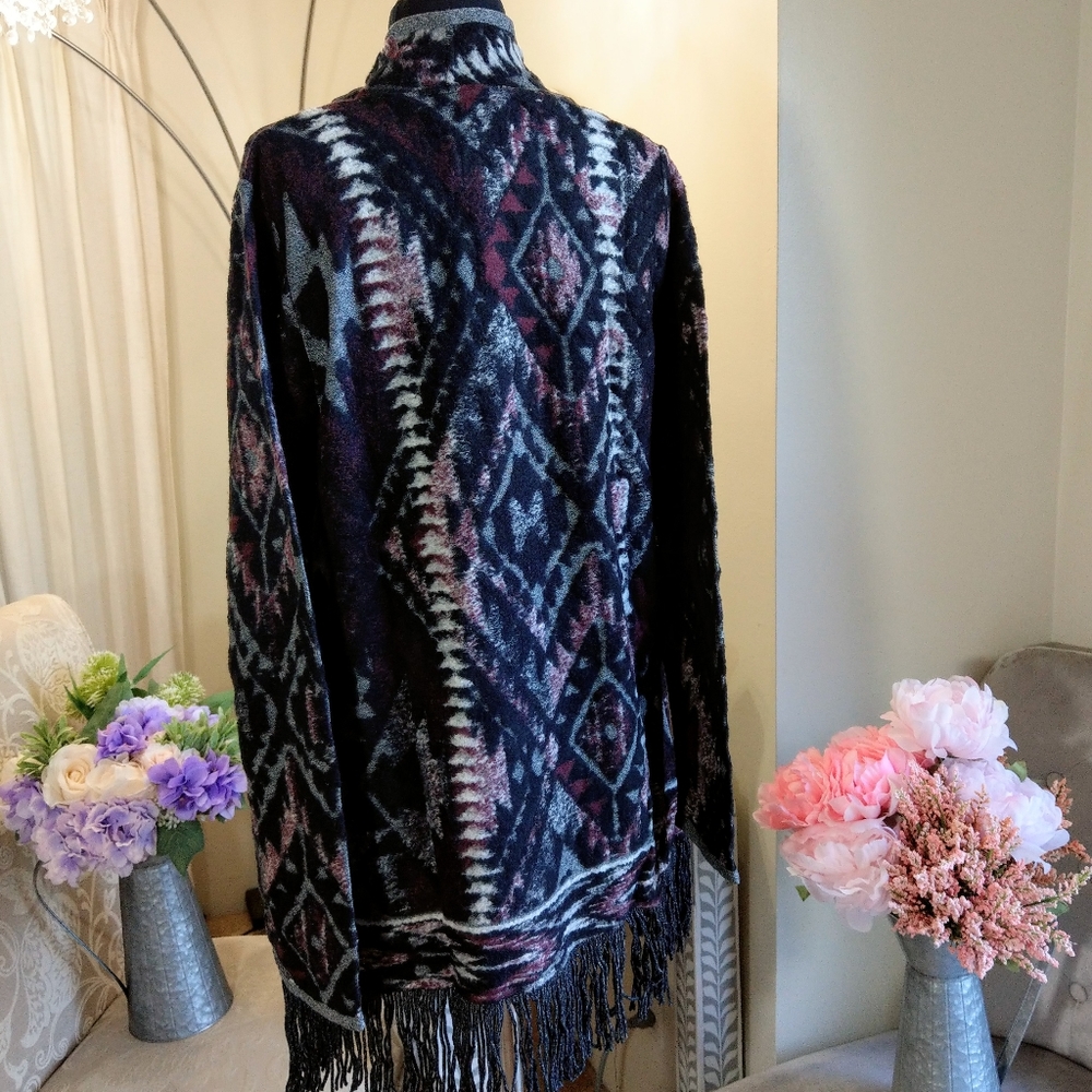 NWT LUCKY BRAND FRINGE CARDIGAN - Picture 6 of 8